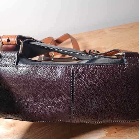 Cole Haan Leopard Cheetah Brown Convertible Backpack Leather Black Brown Beige - Picture 14 of 14